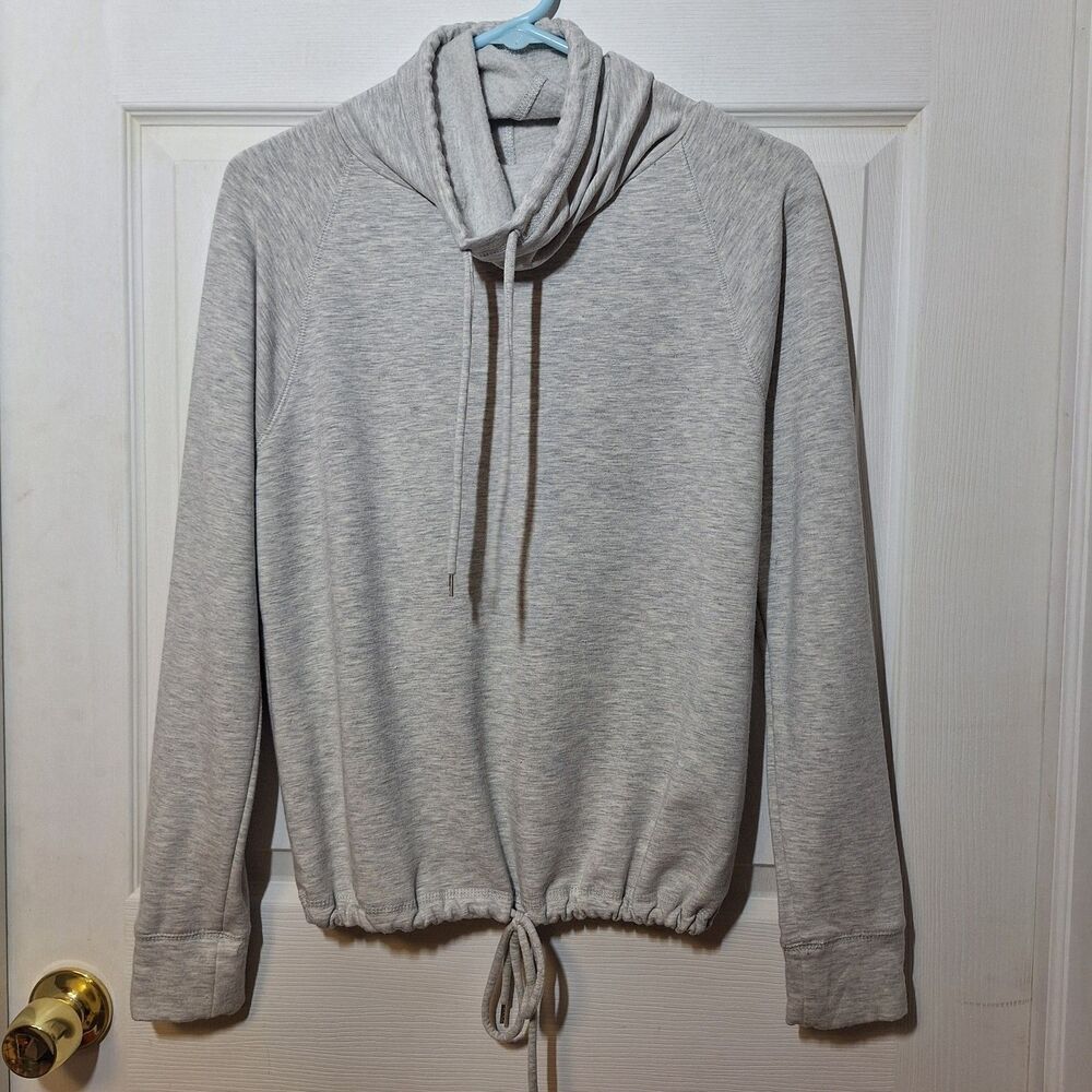 Gilligan O'Malley Grey Cowl Neck Drawstring Waist Sweatshirt Loungewear Size XS